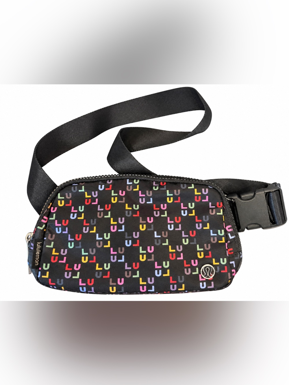 Lululemon Everywhere Belt Bag Black Multicolor Logo Print NWT